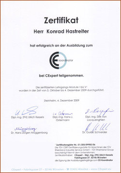 Zertifikat - CE Koordinator CExpert